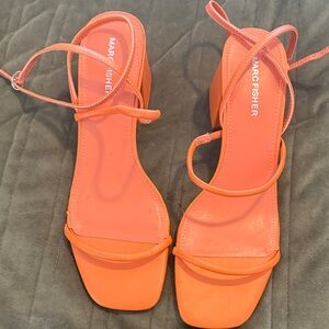 Marc Fisher Women's Bright Orange Heels
